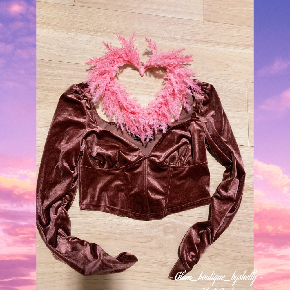 Crop corset Velvet top